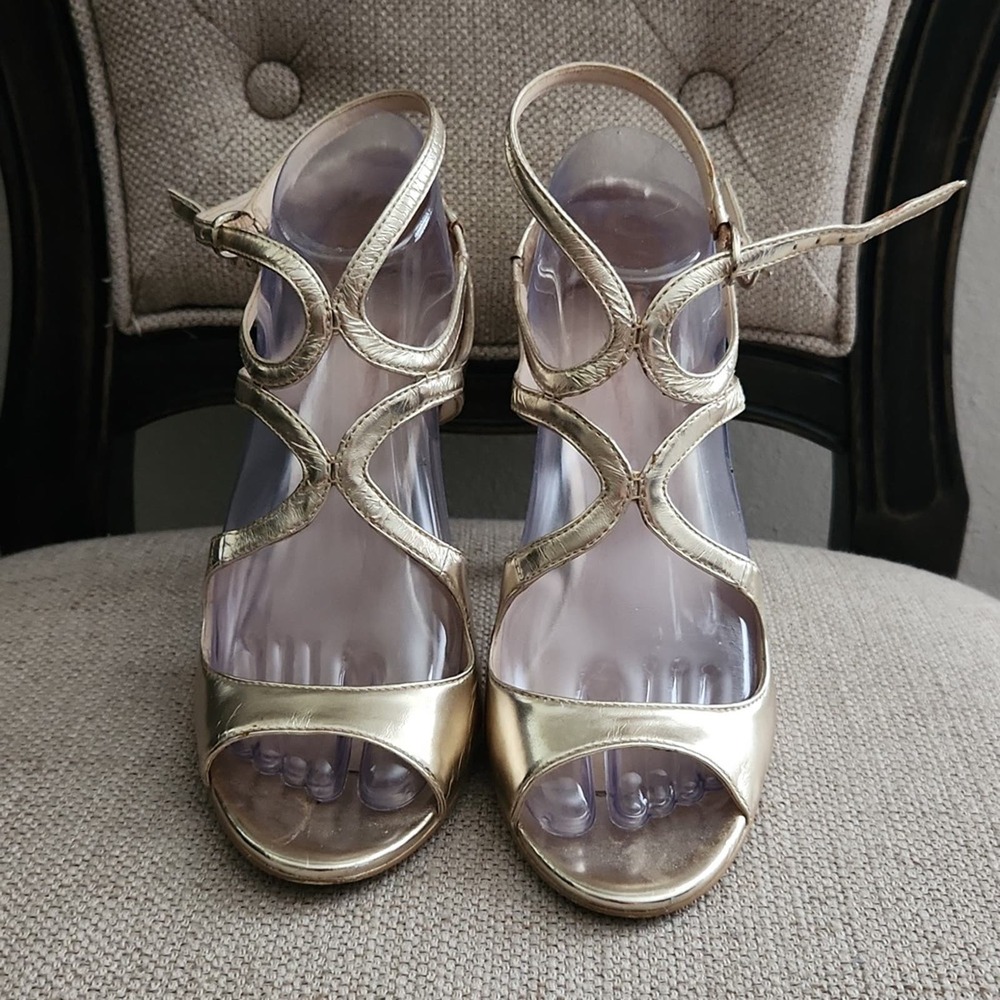 Boston Proper Gold Stilettos 8M